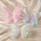 10 Pack Large 3D Butterfly Decorations 20" - Iridescent Gauze, Pearl Body & Wire Antennae, Backdrop 