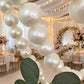 Foam Pearl Garland White 6ft Long with 20 Count 4" Pearls - Hanging Strand for Backdrop Decor