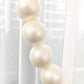 Foam Pearl Garland White 6ft Long with 20 Count 4" Pearls - Hanging Strand for Backdrop Decor
