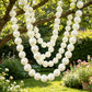 Foam Pearl Garland White 6ft Long with 20 Count 4" Pearls - Hanging Strand for Backdrop Decor