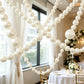 Foam Pearl Garland White 7.5ft Long with 60 Count 1.5" Pearls - Hanging Strand for Backdrop Decor