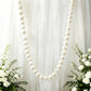 Foam Pearl Garland White 7.5ft Long with 60 Count 1.5" Pearls - Hanging Strand for Backdrop Decor