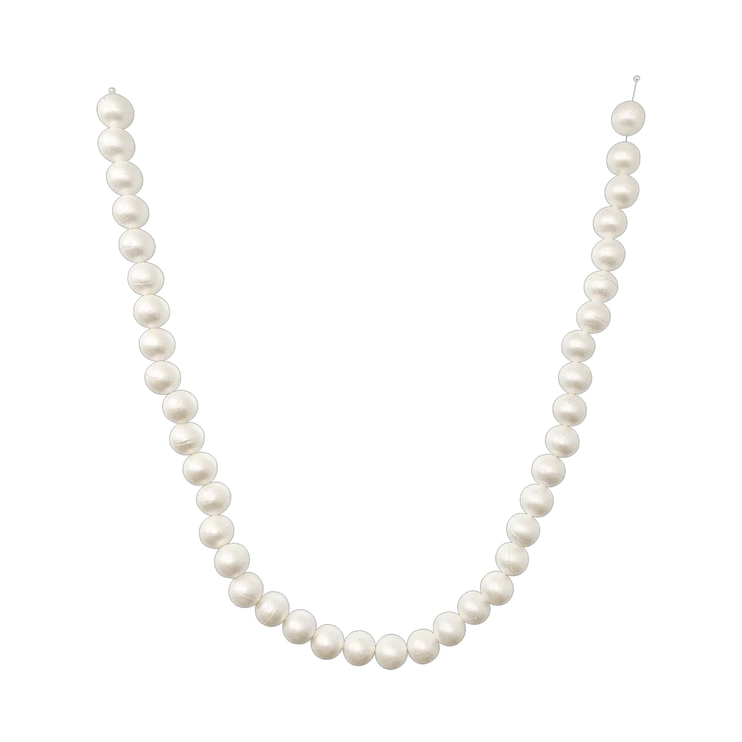 Foam Pearl Garland White 7.5ft Long with 40 Count 2" Pearls - Hanging Strand for Backdrop Decor