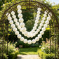 Foam Pearl Garland White 7.5ft Long with 40 Count 2" Pearls - Hanging Strand for Backdrop Decor