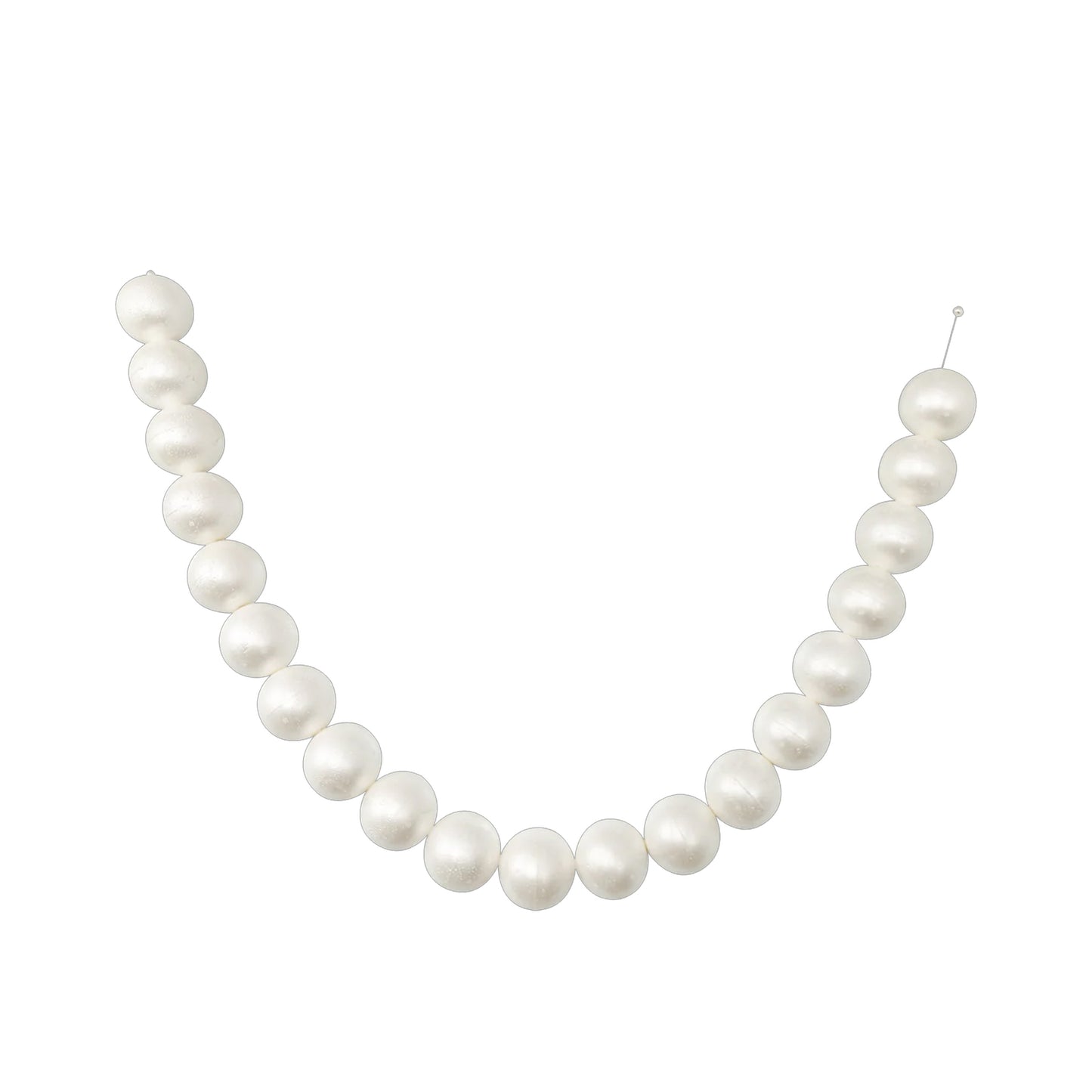 Foam Pearl Garland White 5ft Long with 20 Count 3" Pearls - Hanging Strand for Backdrop Decor