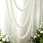 Foam Pearl Garland White 5ft Long with 20 Count 3" Pearls - Hanging Strand for Backdrop Decor