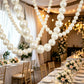 Foam Pearl Garland White 5ft Long with 20 Count 3" Pearls - Hanging Strand for Backdrop Decor