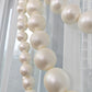 Foam Pearl Garland White 5ft Long with 20 Count 3" Pearls - Hanging Strand for Backdrop Decor