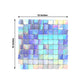 Iridescent blue sequin shimmer wall backdrop panels for party decor.