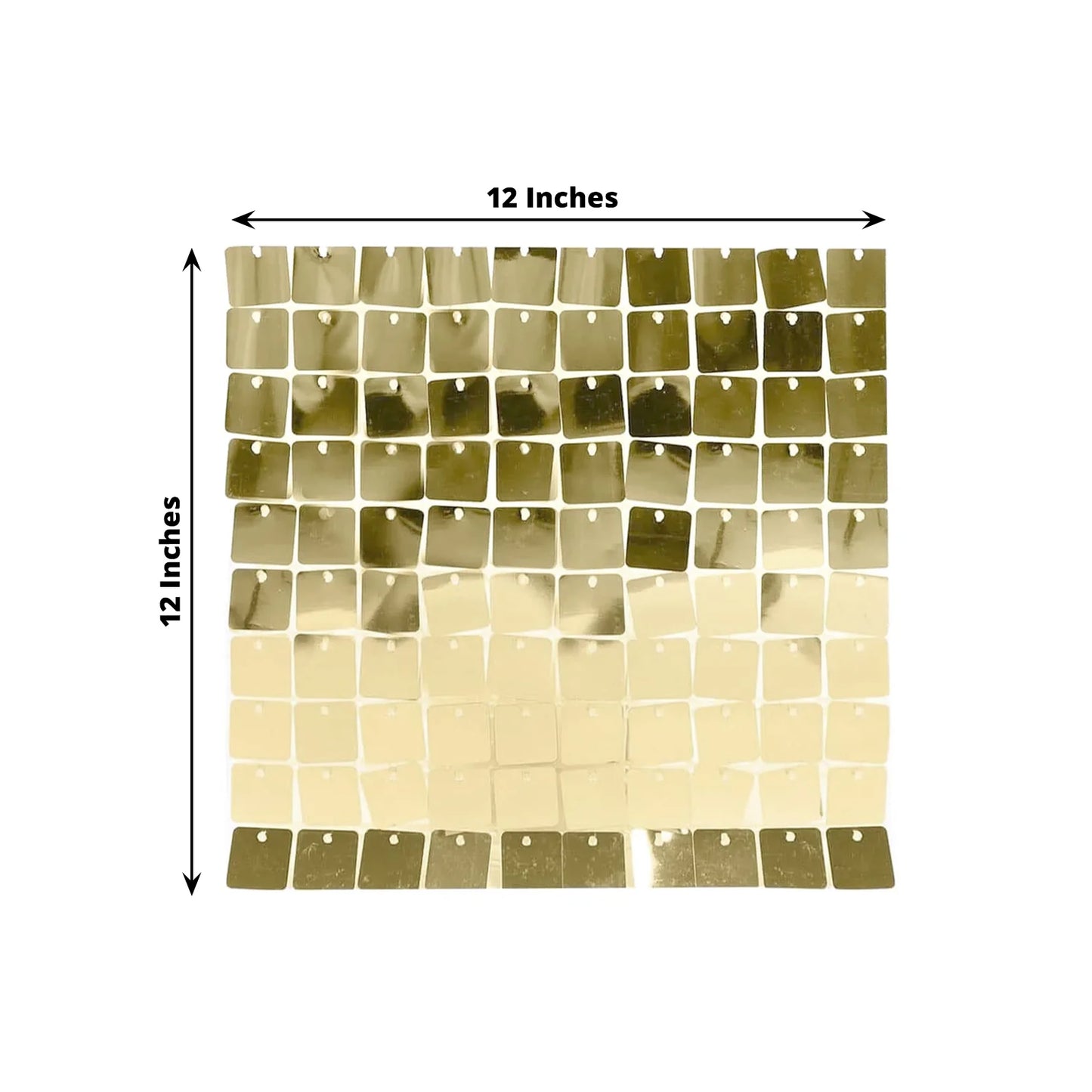 Shiny gold sequin wall panels for party decor and photo backdrops.