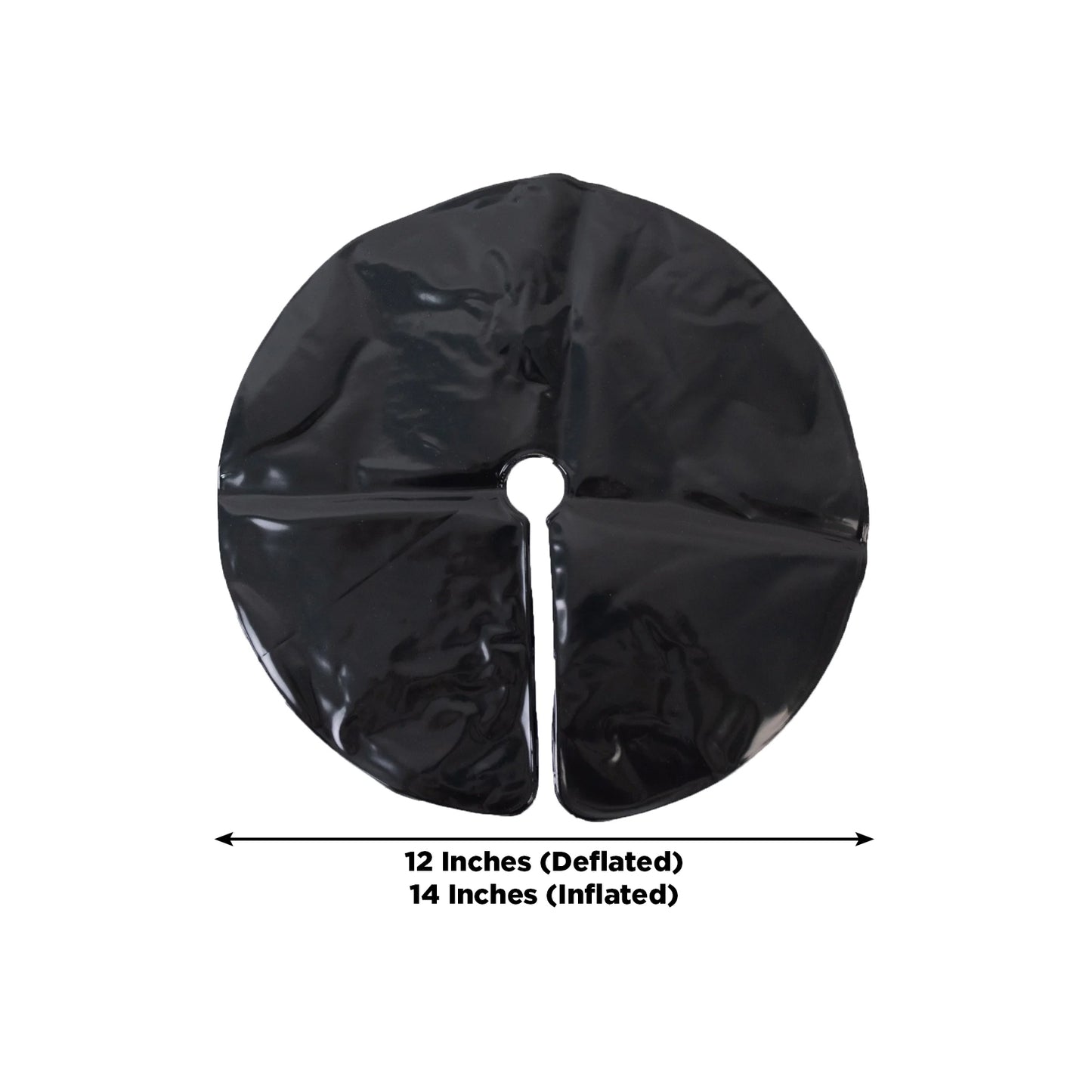 4 Pack 14" Black Water Bags – Heavy Duty Reusable PVC Fillable Base Weights for Balloon Columns & Arch Stand Support