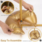 4 Pack 14" Metallic Gold Water Bags – Heavy Duty Reusable PVC Fillable Base Weights for Balloon Columns & Arch Stand Support