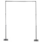 Black heavy duty metal backdrop stand with reinforced crossbar.