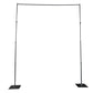Black Heavy Duty Metal DIY Adjustable Backdrop Stand with Flat Steel Bases, Pipe and Drape Photography Background Stand - 10ftx12ft