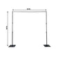 Heavy Duty Metal Adjustable Backdrop Stand Kit 10 Feet With Steel Base