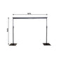 10ft black DIY triple cross bars and mounting brackets for backdrop stands.