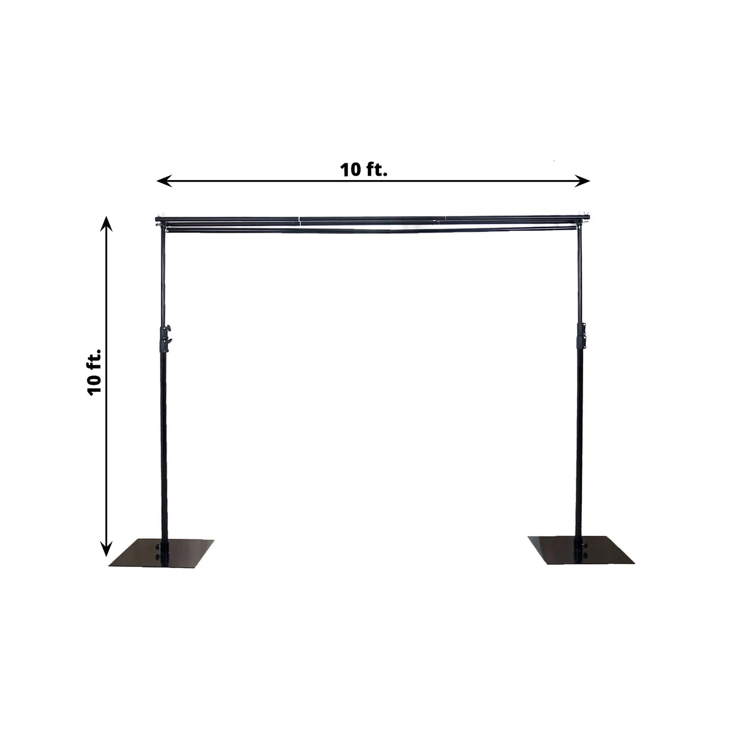 DIY 10 Feet Backdrop Stand Kit Includes Triple Cross Bars And Mounting Brackets