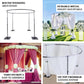 10ft adjustable black metal wedding arch stand for events and backdrops.