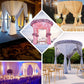 Black metal wedding event arch stand for elegant ceremonies and celebrations.