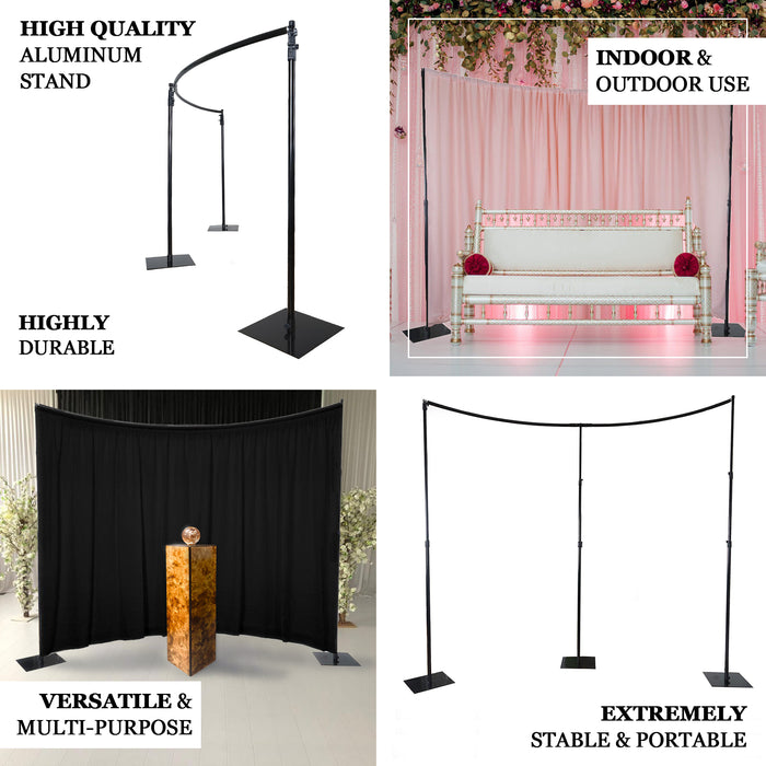 11ftx13ft Triple Base DIY Heavy Duty Curved Photography Backdrop Stand