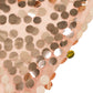 7.5ft Sparkly Rose Gold Big Payette Sequin Wedding Arch Cover for Round Backdrop Stand