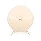 7.5ft Matte Beige Round Spandex Fit Wedding Backdrop Stand Cover