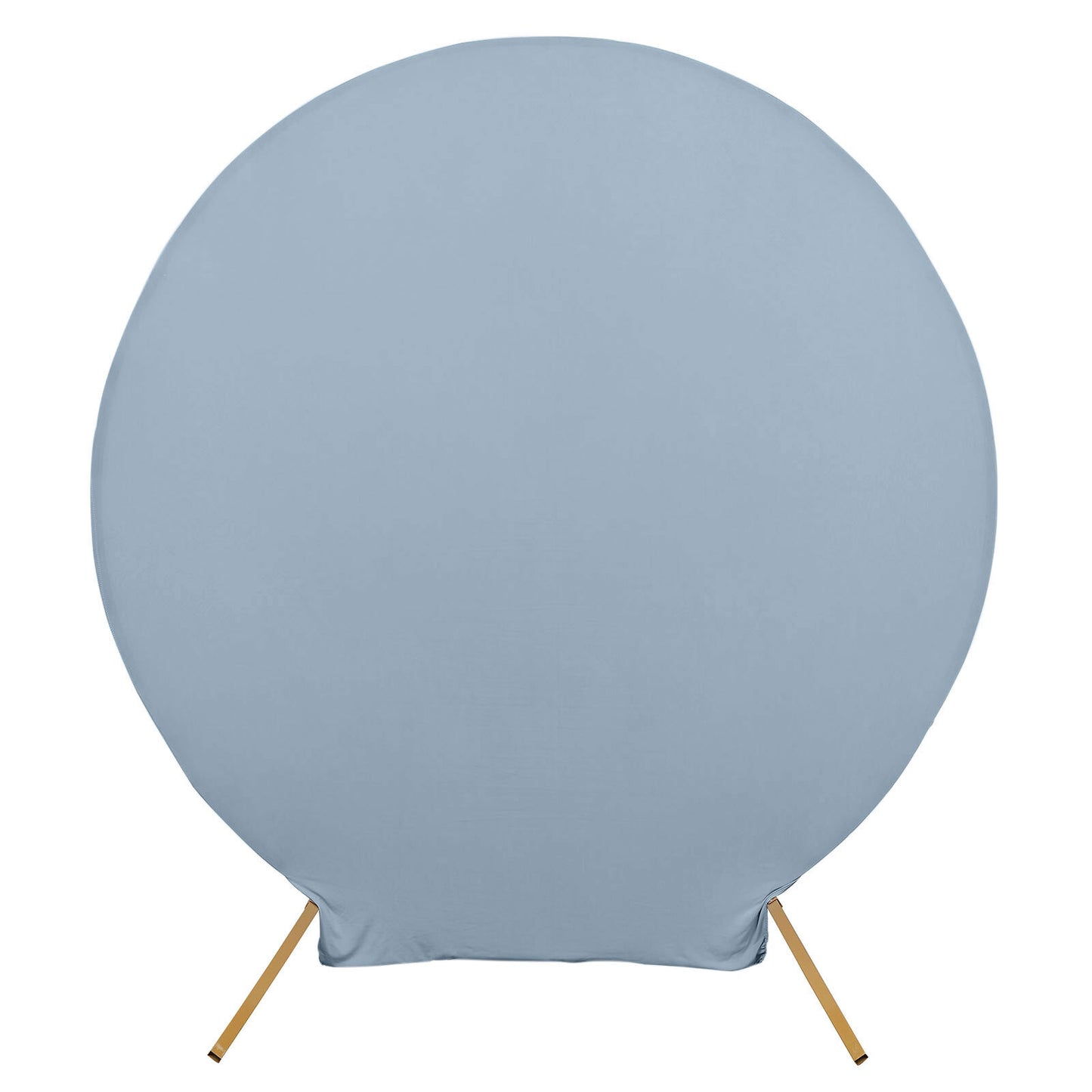 7.5ft Matte Dusty Blue Round Spandex Fit Wedding Backdrop Stand Cover