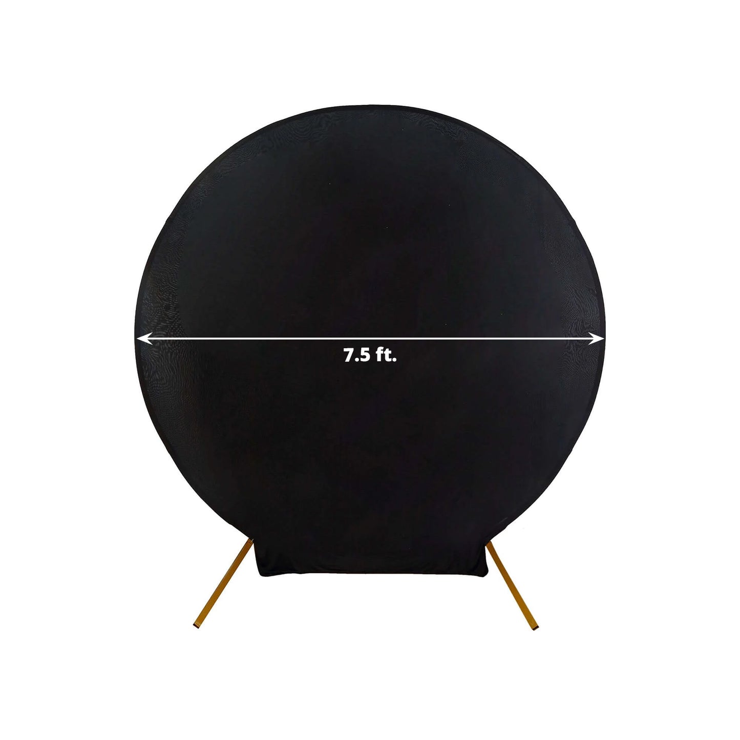 7.5ft Black Round Spandex Fit Wedding Backdrop Stand Cover