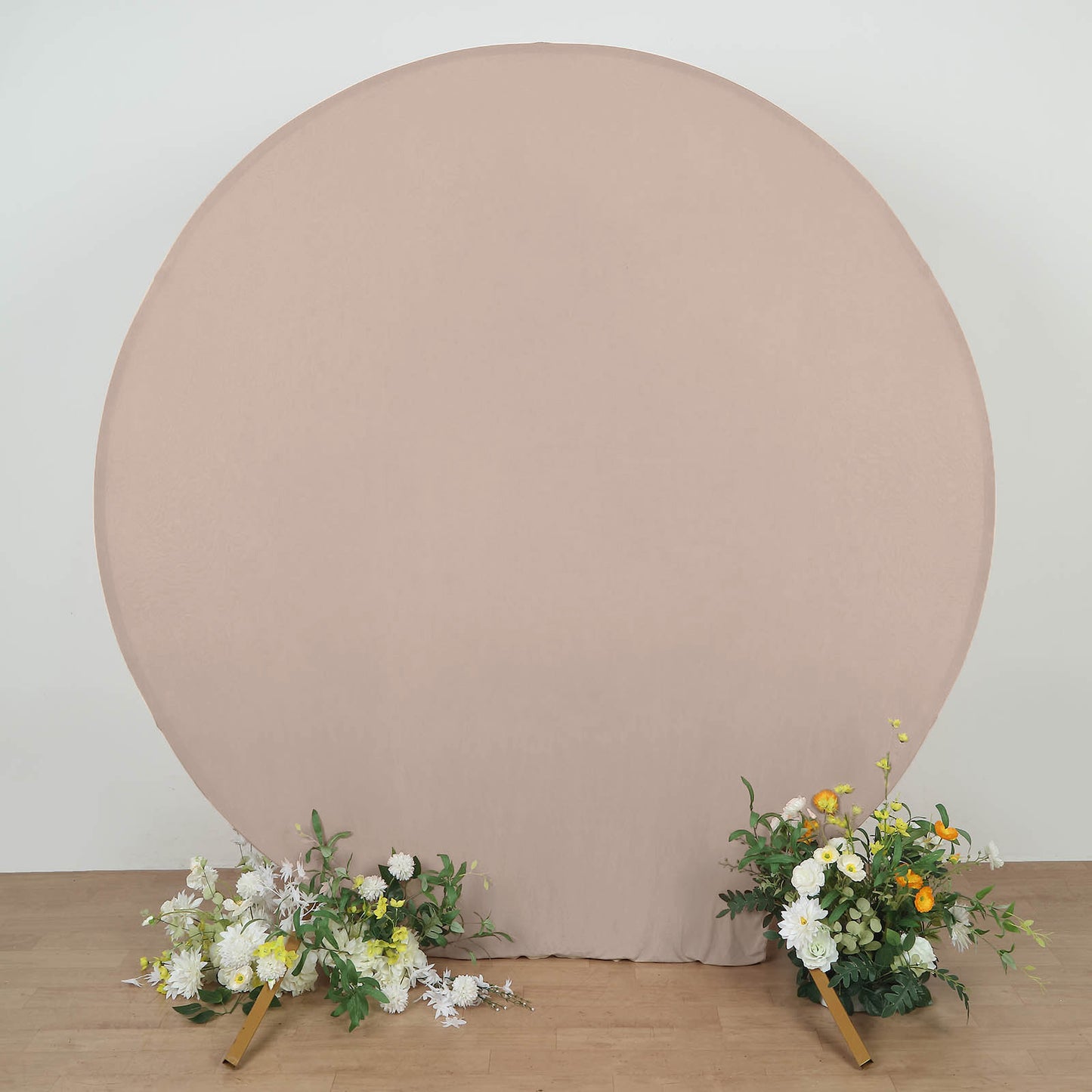 7.5ft Nude Round Spandex Fit Wedding Backdrop Stand Cover