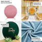 Champagne soft velvet fitted round wedding arch cover for elegant decor.