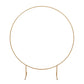 6.5ft Gold Metal Floral Balloon Garland Hoop, Round Backdrop Frame, Circle Wedding Arch
