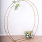 7.5ft Heavy Duty Gold Metal Round Wedding Arbor Floral Balloon Frame, Double Hoop Wedding Arch Photo Backdrop Stand