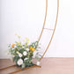 7.5ft Heavy Duty Gold Metal Round Wedding Arbor Floral Balloon Frame, Double Hoop Wedding Arch Photo Backdrop Stand