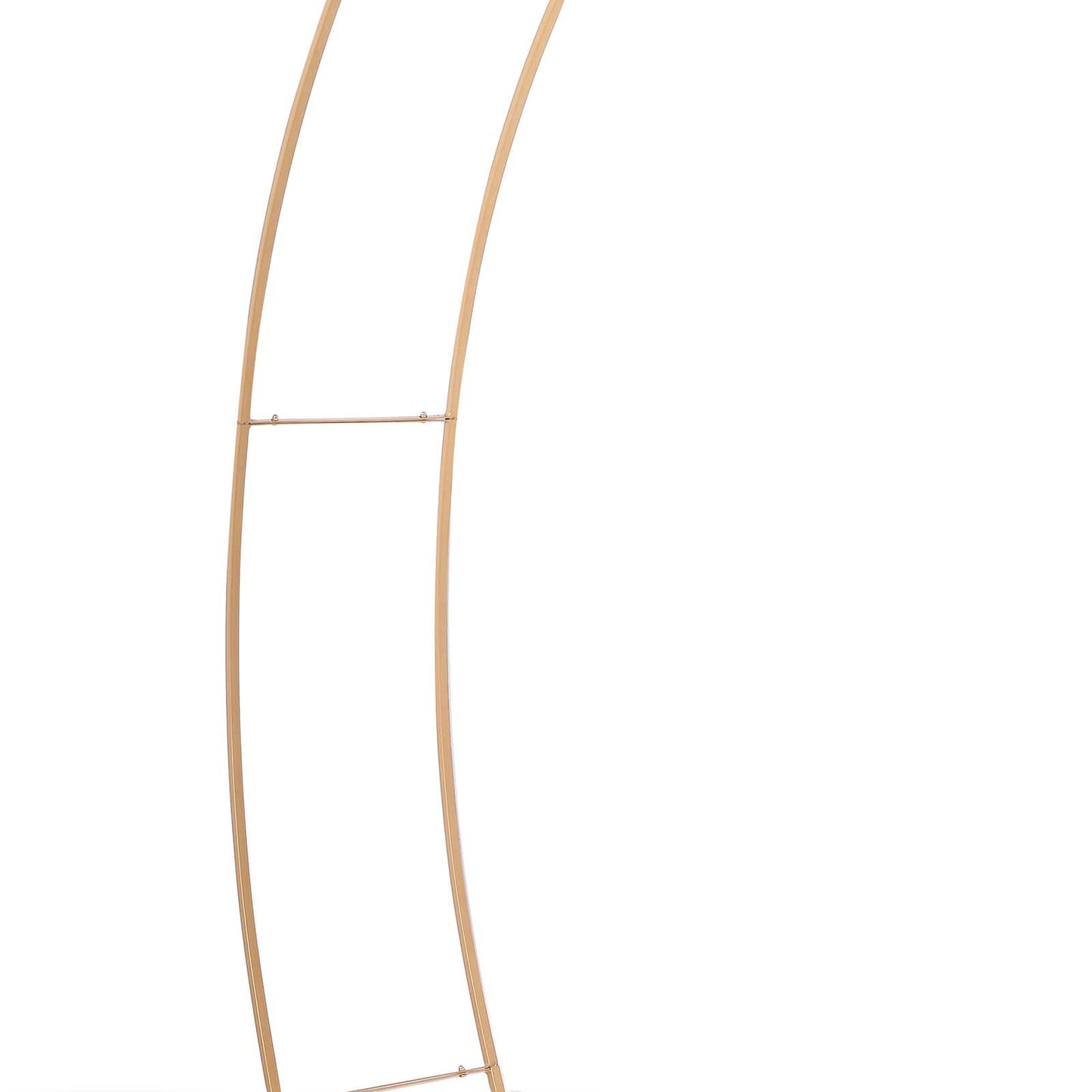 7.5ft Heavy Duty Gold Metal Round Wedding Arbor Floral Balloon Frame, Double Hoop Wedding Arch Photo Backdrop Stand