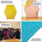 Turquoise metallic shimmer hexagon backdrop for weddings and events.