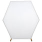 8ftx7ft White 2-Sided Spandex Fit Hexagon Wedding Arch Backdrop Cover