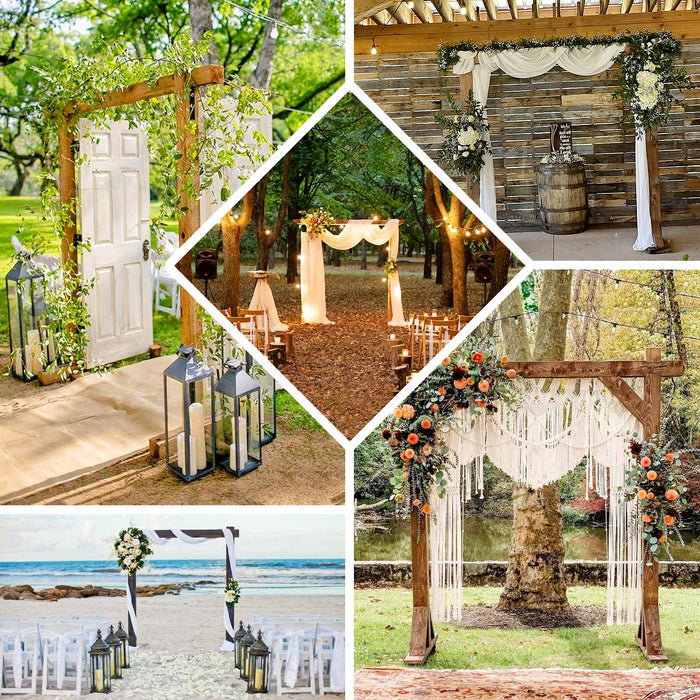 7ft Heavy Duty Wooden Square Wedding Arch Photography Backdrop Stand