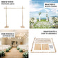 7.5ft Natural Birch Wood Square Wedding Arch, Rustic Arbor Photography Backdrop Stand