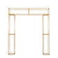 Heavy Duty Gold Metal 3D Rectangular Wedding Arch, 8ft Floral Balloon Frame Backdrop Stand
