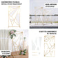 6ft Tall Gold Metal Geometric Wedding Backdrop Rectangle Floor Stand, Flower Stand Doorway Wall Prop With Cloudy Film Insert