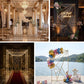 6ft Tall Gold Metal Geometric Wedding Backdrop Rectangle Floor Stand, Flower Stand Doorway Wall Prop