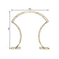 7ft gold double-curved metal arch display stand for backdrops and arrangements.