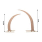 Set of 2 Nude Spandex Half Crescent Moon Backdrop Stand Covers, Custom Fitted Wedding Arch Cover for Curved Arbor Flower Balloon Frame