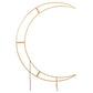 7.5ft Gold Metal Crescent Moon Wedding Arch Stand, Curved Flower Balloon Frame
