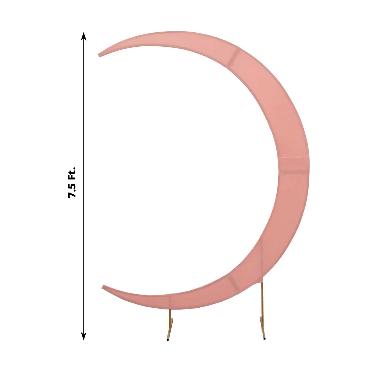 7.5ft Dusty Rose Crescent Moon Wedding Arch Cover