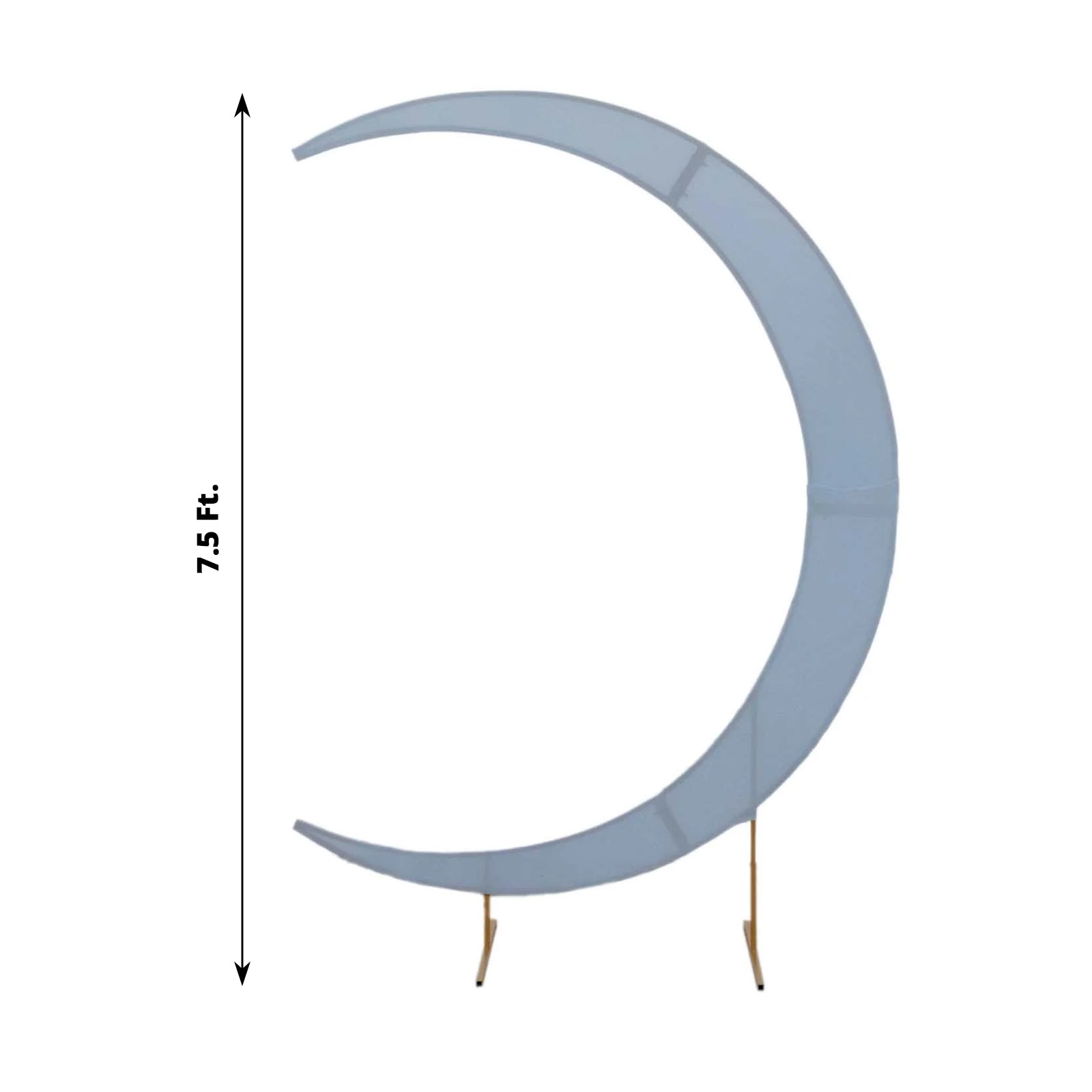 7.5ft Dusty Blue Crescent Moon Wedding Arch Cover