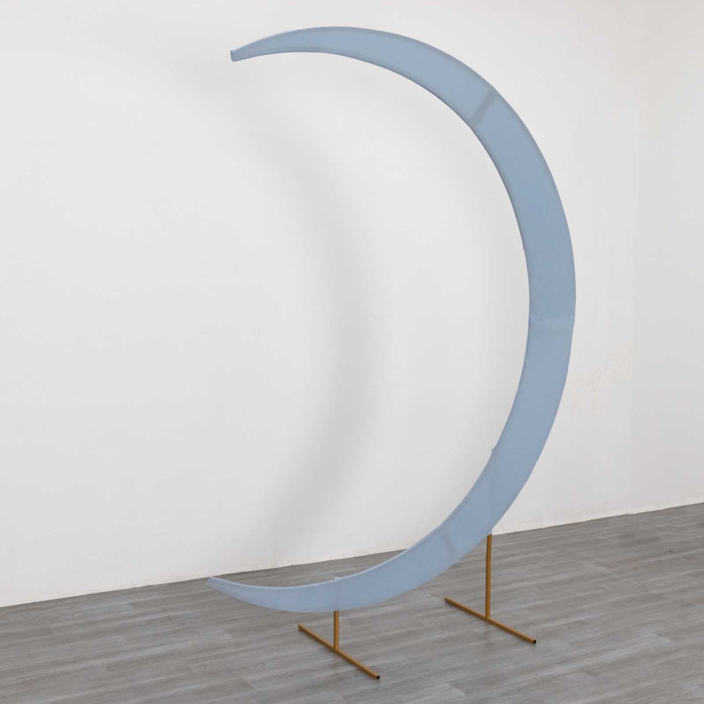 7.5ft Dusty Blue Spandex Crescent Moon Wedding Arch Cover