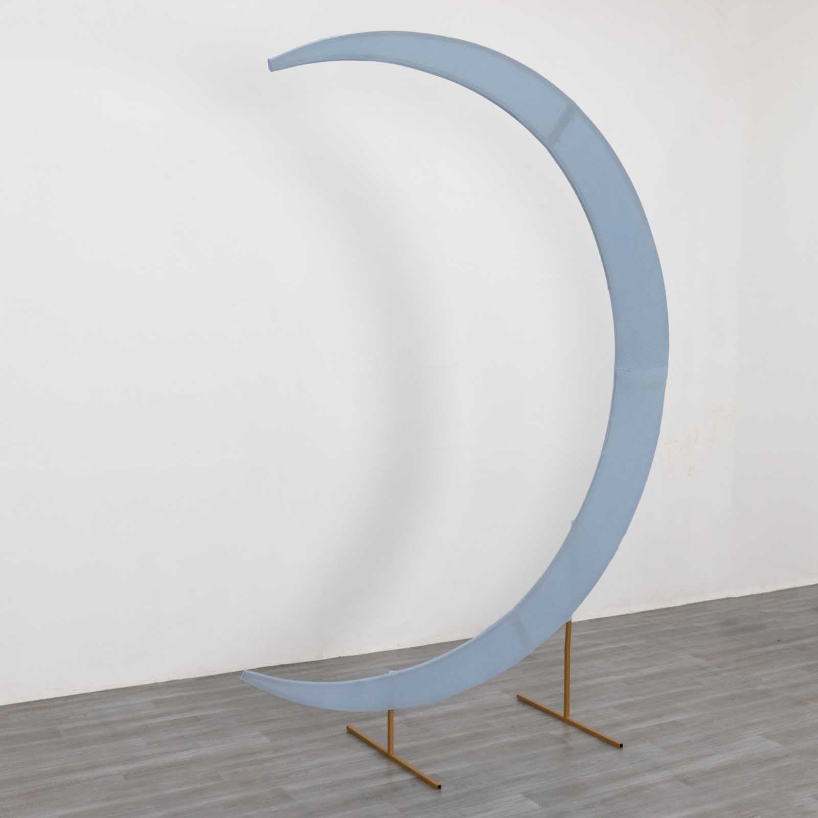 7.5ft Dusty Blue Spandex Crescent Moon Wedding Arch Cover