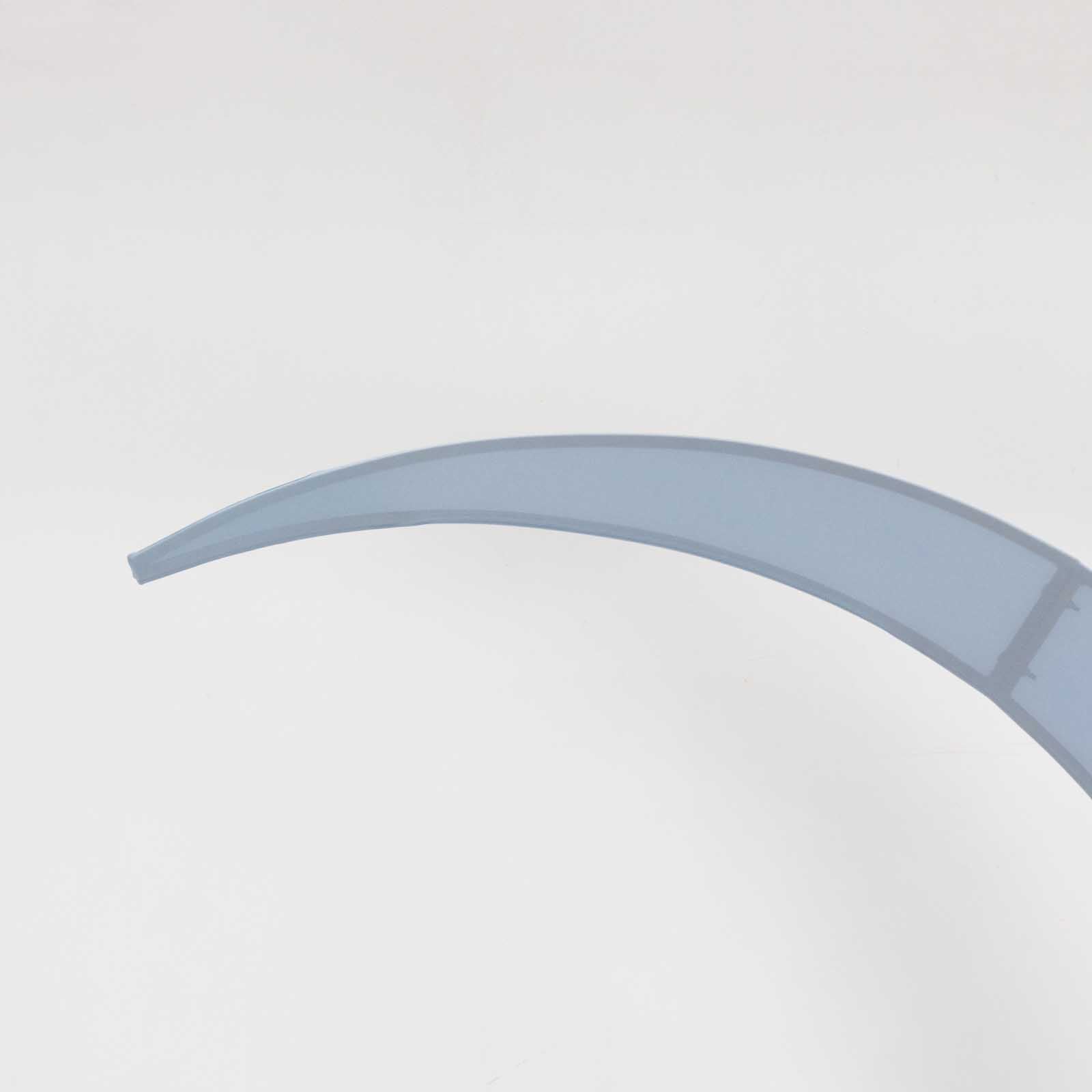Dusty blue spandex crescent moon wedding arch cover.