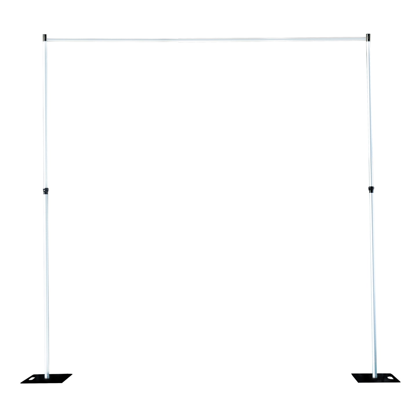 12ft Aluminum Adjustable Backdrop Stand with Heavy Steel Base Plate, Commercial Grade DIY Pipe and Drape Photography Background Frame
